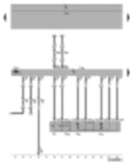 Электросхемa  VW CADDY 2004 - Блок управления двери водителя - привод центрального замка двери водителя - концевой выключатель двери водителя - электродвигатель стеклоподъемника двери водителя