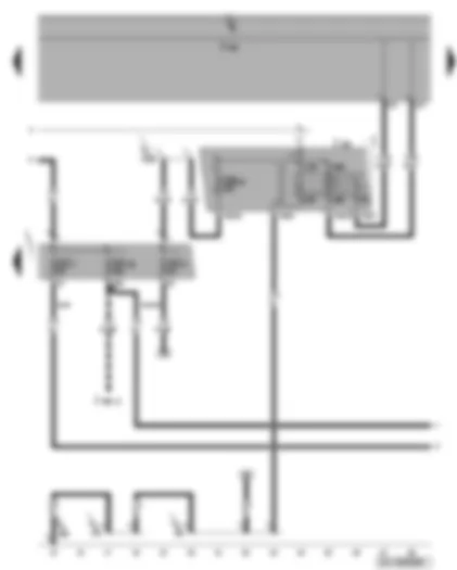 Электросхемa  VW CADDY 2004 - Реле электропитания клеммы 15 - предохранители SC3 - SC7 - SC35