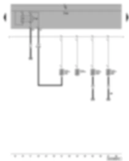 Wiring Diagram  VW CADDY 2004 - Fuses SA4 - SA5 - SA6 - SA7 - X-contact relief relay