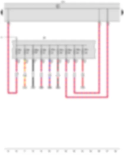 Wiring Diagram  VW CADDY 2007 - Onboard supply control unit - Fuse holder B