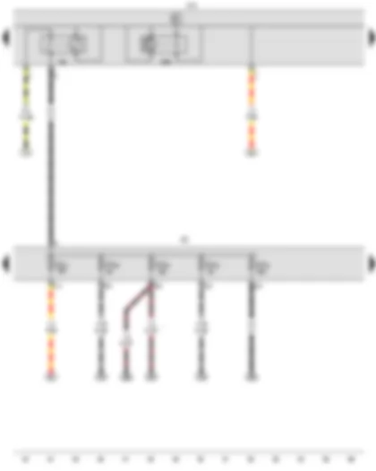 Wiring Diagram  VW CADDY 2006 - X-contact relief relay - Onboard supply control unit - Terminal 30 voltage supply relay 2