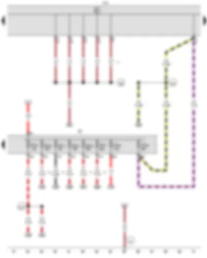 Wiring Diagram  VW CADDY 2007 - Onboard supply control unit