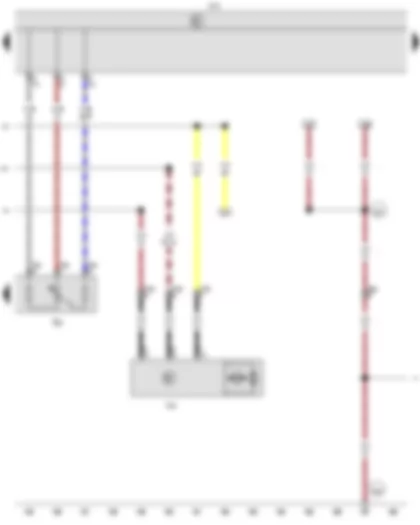 Wiring Diagram  VW CADDY 2007 - Switch and instrument illumination regulator - Onboard supply control unit - Right headlight range control motor