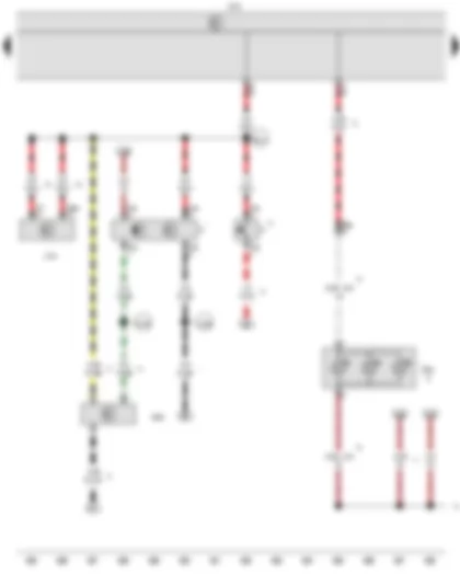 Wiring Diagram  VW CADDY 2007 - Brake light switch - Onboard supply control unit - High-level brake light bulb