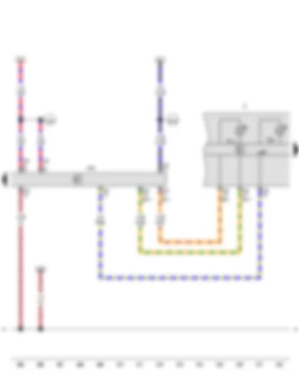 Wiring Diagram  VW CADDY 2007 - Control unit in dash panel insert - Data bus diagnostic interface - Dash panel insert - Bonnet open warning lamp