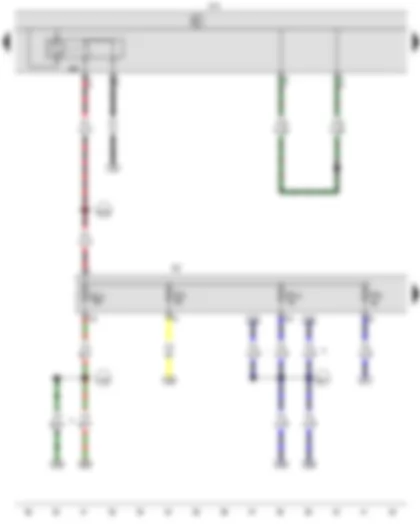 Wiring Diagram  VW CADDY 2007 - Onboard supply control unit - Terminal 15 voltage supply relay 2