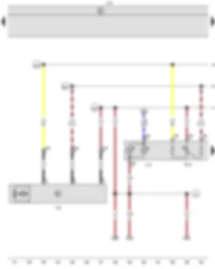 Wiring Diagram  VW CADDY 2006 - Headlight range control regulator - Onboard supply control unit - Illumination regulator illumination bulb - Left headlight range control motor