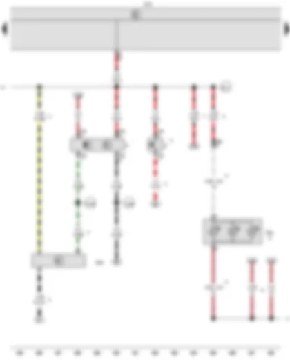 Wiring Diagram  VW CADDY 2006 - Brake light switch - Onboard supply control unit - High-level brake light bulb