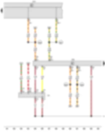 Wiring Diagram  VW CADDY 2007 - Onboard supply control unit - Data bus diagnostic interface