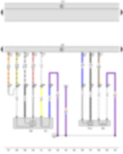 Wiring Diagram  VW CADDY 2007 - Lambda probe - Lambda probe after catalytic converter - Simos control unit - Onboard supply control unit