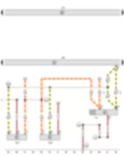 Wiring Diagram  VW CADDY 2006 - Interior monitoring sensor - Vehicle inclination sender - Alarm horn - Convenience system central control unit - Onboard supply control unit