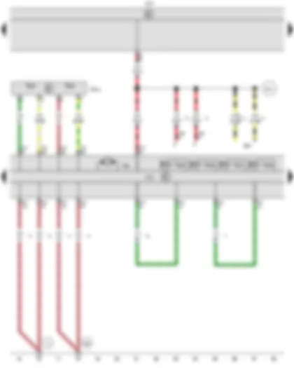 Wiring Diagram  VW CADDY 2007 - ESP sensor unit - ABS control unit - Onboard supply control unit