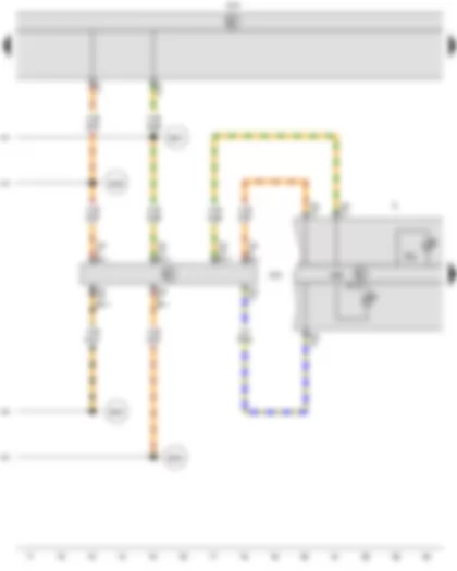 Wiring Diagram  VW CADDY 2007 - Control unit in dash panel insert - Onboard supply control unit - Data bus diagnostic interface - Dash panel insert