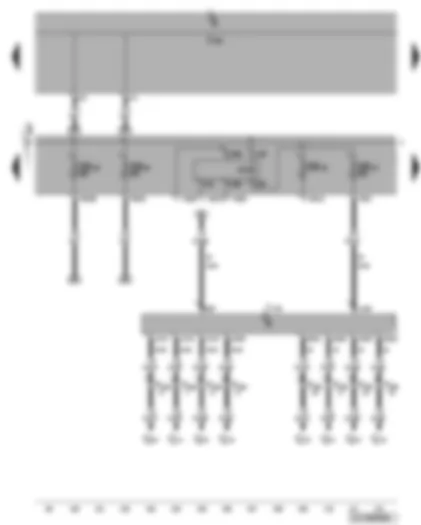 Wiring Diagram  VW CADDY 2006 - Fuse SB20 - SB25 - SB26 - SB27 - automatic glow period control unit