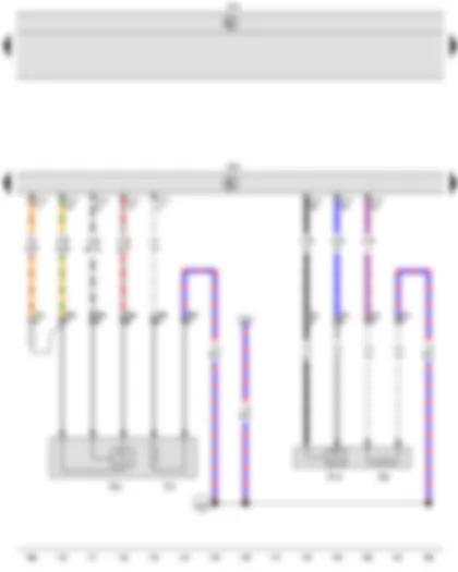 Wiring Diagram  VW CADDY 2006 - Lambda probe - Lambda probe after catalytic converter - Onboard supply control unit - Engine control unit