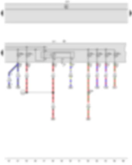 Wiring Diagram  VW CADDY 2007 - Main relay - Onboard supply control unit - Fuse holder B