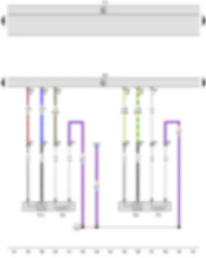 Wiring Diagram  VW CADDY 2007 - Lambda probe - Lambda probe after catalytic converter - Onboard supply control unit - Engine control unit