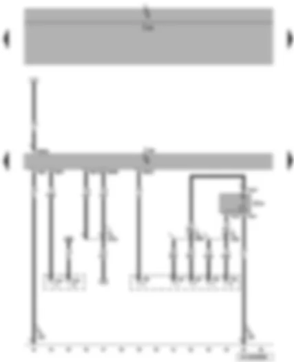 Wiring Diagram  VW CADDY 2007 - Special vehicle control unit - luggage compartment light on left