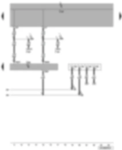 Wiring Diagram  VW CADDY 2007 - Special vehicle control unit - onboard supply control unit - coupling station for video fuse