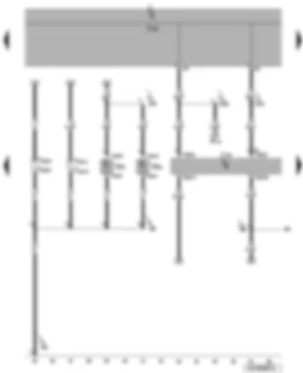 Wiring Diagram  VW CADDY 2007 - Fluorescent light - coupling point two-way radio - onboard supply control unit - accident data memory