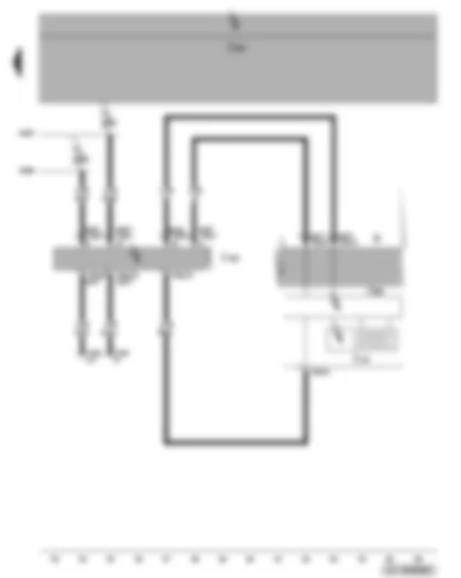 Wiring Diagram  VW CADDY 2007 - Onboard supply control unit - control unit in dash panel insert - data bus diagnostic interface