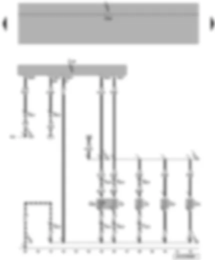 Wiring Diagram  VW CADDY 2006 - Heated front passenger seat control unit - heated front passenger seat - heated backrest for front passenger seat - lateral support heater