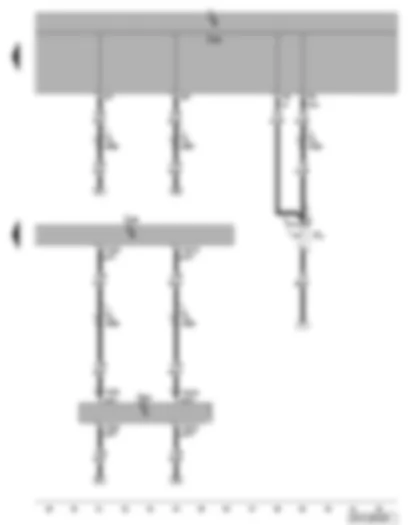 Wiring Diagram  VW CADDY 2009 - Parking aid control unit - reversing light switch