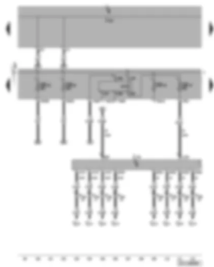 Wiring Diagram  VW CADDY 2008 - Fuse SB20 - SB25 - SB26 - SB27 - automatic glow period control unit