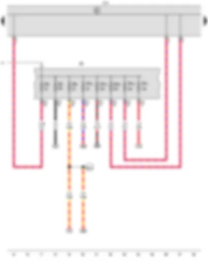 Wiring Diagram  VW CADDY 2009 - Onboard supply control unit - Fuse holder B