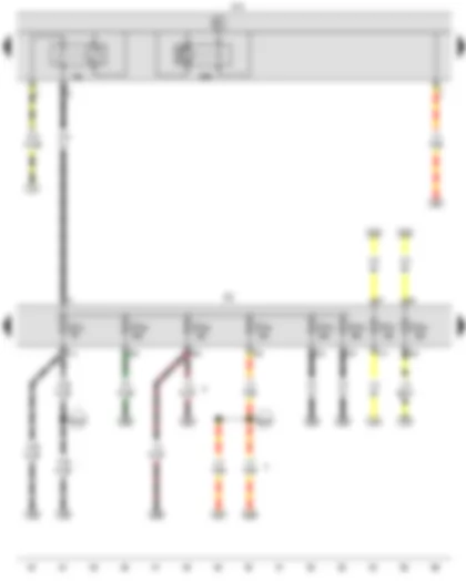 Wiring Diagram  VW CADDY 2009 - X-contact relief relay - Onboard supply control unit - Terminal 30 voltage supply relay 2 - Fuse holder C - Fuse 37 on fuse holder C - Fuse 38 on fuse holder C