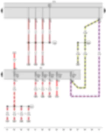 Wiring Diagram  VW CADDY 2009 - Onboard supply control unit - Fuse holder C