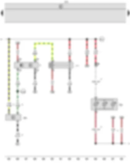 Wiring Diagram  VW CADDY 2009 - Brake light switch - Brake light relay - Onboard supply control unit - High-level brake light bulb