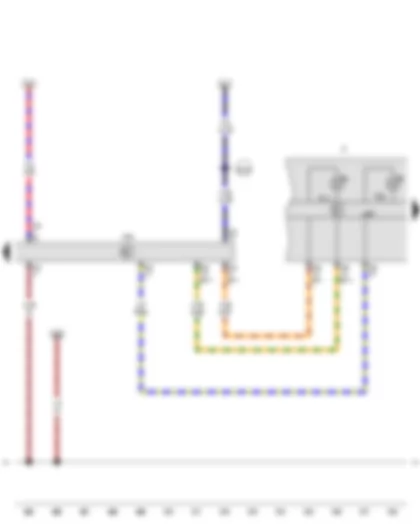 Wiring Diagram  VW CADDY 2009 - Control unit in dash panel insert - Data bus diagnostic interface - Dash panel insert - Bonnet open warning lamp