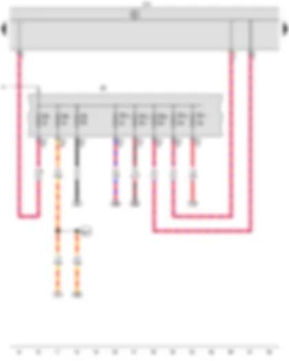 Wiring Diagram  VW CADDY 2009 - Onboard supply control unit - Fuse holder B