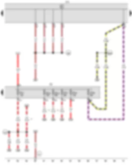 Wiring Diagram  VW CADDY 2009 - Onboard supply control unit - Fuse holder C