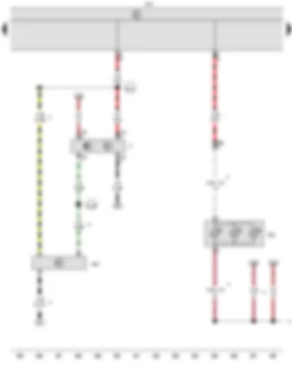 Wiring Diagram  VW CADDY 2009 - Brake light switch - Onboard supply control unit - High-level brake light bulb