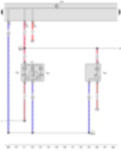 Wiring Diagram  VW CADDY 2009 - Onboard supply control unit - Front interior light - Front passenger reading light - Driver side reading light - Rear interior light