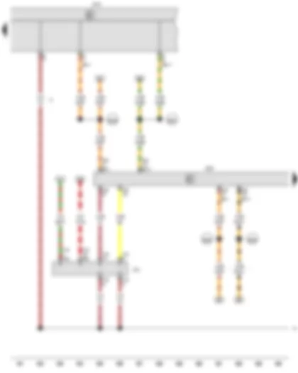 Wiring Diagram  VW CADDY 2009 - Onboard supply control unit - Data bus diagnostic interface