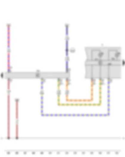 Wiring Diagram  VW CADDY 2009 - Control unit in dash panel insert - Data bus diagnostic interface - Dash panel insert - Bonnet open warning lamp