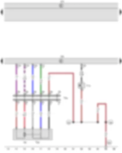 Wiring Diagram  VW CADDY 2009 - Rear left door contact switch for sliding door or side door - Rear left central locking lock unit - Convenience system central control unit - Onboard supply control unit