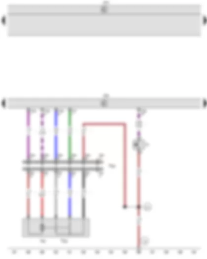 Wiring Diagram  VW CADDY 2009 - Rear right door contact switch for sliding door or side door - Rear right central locking lock unit - Convenience system central control unit - Onboard supply control unit