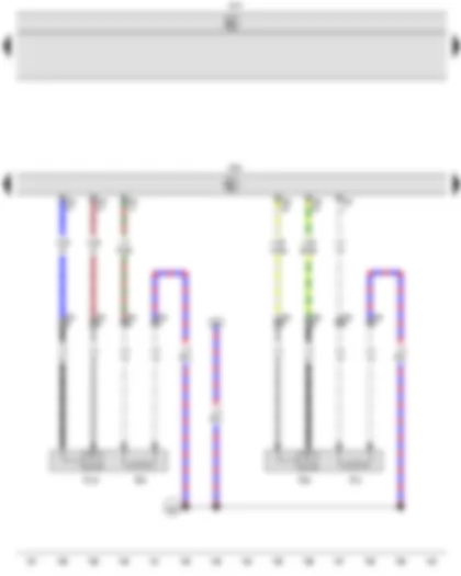 Wiring Diagram  VW CADDY 2009 - Lambda probe - Lambda probe after catalytic converter - Onboard supply control unit - Engine control unit