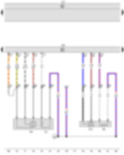 Wiring Diagram  VW CADDY 2009 - Lambda probe - Lambda probe after catalytic converter - Onboard supply control unit - Engine control unit