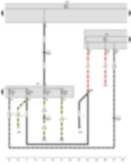 Wiring Diagram  VW CADDY 2009 - Air conditioning system control unit - Onboard supply control unit - Fuse holder C