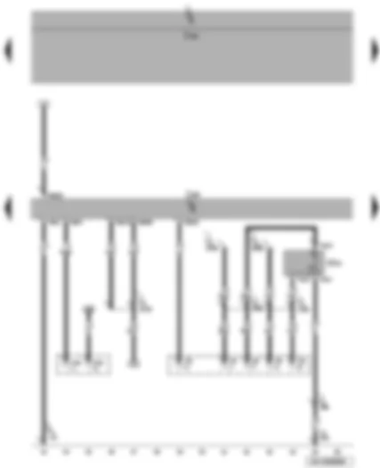 Wiring Diagram  VW CADDY 2009 - Special vehicle control unit - luggage compartment light on left - coupling point two-way radio - coupling point rear lid