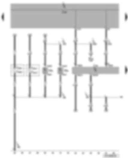 Wiring Diagram  VW CADDY 2009 - Accident data memory - fluorescent light - charging station for hand-held 2-way radio connector - charging station for flashlight connector