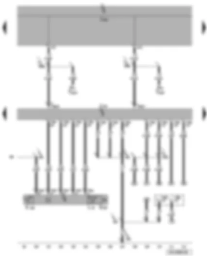 Wiring Diagram  VW CADDY 2009 - Accident data recorder - accident data recorder button - accident recorder warning lamp