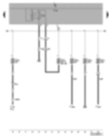 Wiring Diagram  VW CADDY 2009 - Fuse SA3 - SA4 - SA5 - SA6 - SA7 - X-contact relief relay