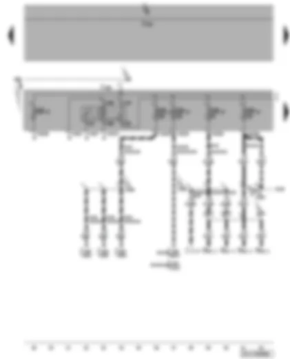 Wiring Diagram  VW CADDY 2009 - Fuse SB10 - SB13 - SB15 - terminal 15 voltage supply relay