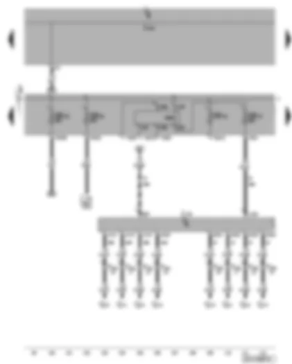 Wiring Diagram  VW CADDY 2009 - Fuse SB20 - SB25 - SB26 - SB27 - automatic glow period control unit